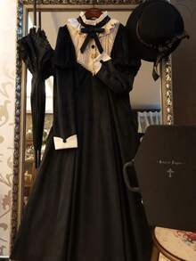 Luxurious Clear Series Set Japanese Style Mass-Produced Elegant Girly Long Sleeve Jacket + Dress Autumn Two-Piece Set - 千金感清楚外套+洋裝 套裝 - 查看 2