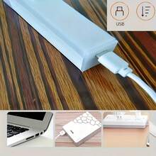 1pc Rechargeable LED Motion Sensor Light, Suitable For Cabinet, Wardrobe, Bedroom And Stairs Lighting, Charging Function, Atmosphere Creation, Fashionable Design - White Light - View 9