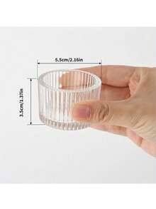 1 件/4 件透明玻璃烛台，罗纹烛杯，浪漫烛光晚餐家居装饰，优雅玻璃茶灯台 - 婚礼、派对、家居装饰的餐桌中心装饰 - 彩色 - 查看 7