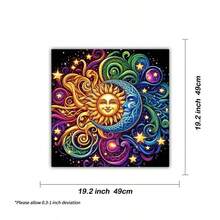 1pc Tarot Card Tablecloth Sun Moon Altar Cloth Divination Meditation Tarot Card Mat Spiritual Oracle Card Mat - Black - View 9