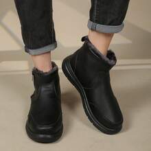 2025 Otoño Invierno Nuevo Estilo Botas de Algodón Doble con Forro de Felpa Botas Cortas Cálidas Botas  de Suela Suave para Hombre - ST356 - Negro - Ver 4