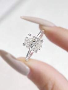 Anillos de compromiso finos para mujer - Plateado - Ver 5