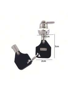 1/2pcs Metal Lock, Threaded Mailbox Cabinet Drawer 1/4 Turn Cam Lock, Drawer Cabinet Mailbox Lock With 2 Keys, Cabinet Door Hardware - Multicolor - View 8