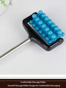 伸缩式背部按摩器，四节滚轮，背部推压按摩，全身不锈钢伸缩滚轮，男女通用，家用，缓解肌肉酸痛，便携式可伸缩滚轮，适用于背部、头部、手臂和全身肌肉，家庭和办公室使用，按摩棒，背部按摩健身配件 - 彩色 - 查看 8