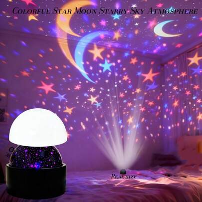 Creative Magic Ball Starry Sky Projection Lamp | Galaxy Starry Sky Indoor Atmosphere Light | USB Lamp | Ceiling Projection Lamp Projector | Atmosphere Decorative Lamp | Party Light | Disco Ball Light | LED Desk Lamp | Night Light | Desk Lamp | USB Powered (No Remote Control) | Suitable For Dance Hall, Bedroom, Office, Living Room, Game Room, Party, Restaurant, Cinema | Perfect Gift For Christmas, Valentine's Day, Easter, Halloween