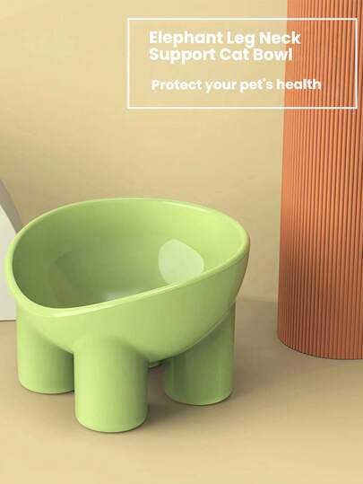1pc Macaron Elephant Leg Cat Bowl, Anti-Spill Pet Feeder, Cute Design, Multiple Colors Available
