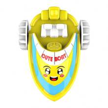 1pc Kids Bath Toy: Wind-Up Amphibious Boat, Bathtub Toy For Boys And Girls, Mini Speed Boat, Suitable For Bath Time Play. Birthday Gift, Christmas Gift, Halloween Gift. - Multicolor - View 7