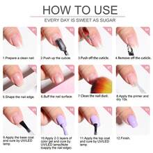 LIMEGIRL 2-in-1 Gel-Nagellack Set, beinhaltet Base Coat & Top Coat, 6 Farben - Zarte Rosé & Schimmerndes Dunkelrot Gel-Nagellack Set, abnehmbarer UV-Gel-Nagellack, Komplettes Winterdesign für Nagelstudio DIY, 2026 Neujahr & Valentinstag Geschenk, geeignet für Frauen & Mädchen Nägel - Rot - Übersicht 7