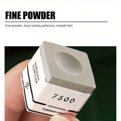 专业台球粉 - 增强握力，适用于8-9球斯诺克，经久耐用不易碎，独立包装，粉色和灰色可选
