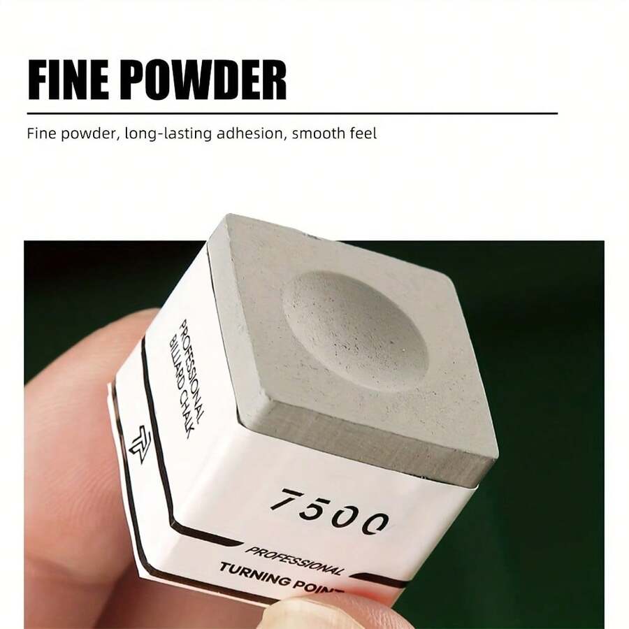 Gesso da biliardo professionale - Migliora la presa, adatto per biliardo 8-9 palle, snooker, durevole e infrangibile, confezionato singolarmente, disponibile nei colori rosa e grigio - Multicolore - Visualizzare 1