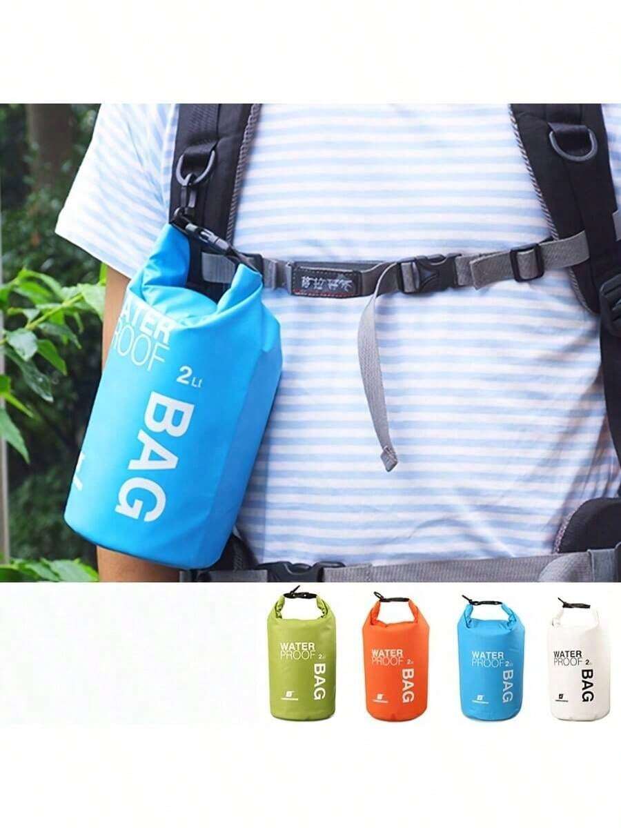 1 szt. Ta 2-litrowa, wodoodporna torba sucha chroni sprzęt (telefony, klucze, przekąski) przed wilgocią w wilgotnych warunkach – idealna na kemping, wędrówki, plażę lub do uprawiania sportów wodnych. Wykonana z wodoodpornego materiału (chroni przed deszczem i zachlapaniem), wyposażona w klips (można ją przymocować do plecaka/paska) i dostępna w żywych kolorach, co ułatwia identyfikację. Kompaktowa, lekka i wielokrotnego użytku – idealna do ochrony cennych rzeczy podczas wypraw na świeżym powietrzu. Sprzęt kempingowy, Niezbędne wyposażenie kempingowe