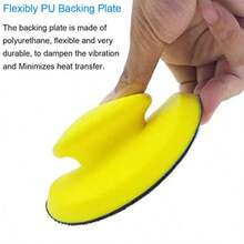 Lote de 2 bloques de lija de mano de 127 cm redondos y con forma de mouse para discos de gancho y bucle de 12 7 cm ideal para restauración de muebles de madera manualidades y manualidades - como en la foto - Ver 4