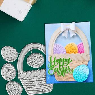 Creative Easter Eggs Metal Cutting Dies, DIY Scrapbooking Album And Embossing Stencil, Greeting Card Making Tool, Card Paper Cutting Crafts ,Gift Card Making Template Die Cuts.