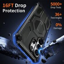 N52 Honeycomb Magnetic Adsorption/Titanium Alloy Bracket, Triple Shield Professional Military-Grade Anti-Drop Protection, Compatible With Phone Models SXS26ULTRA/S25/S24FE, Phone17proma/16/15/14/13/12 - Black - View 2