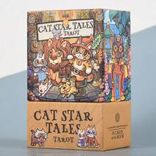 Bộ bài Tarot Cat Star Tales chính hãng, kích thước 7*12CM, chủ đề mèo, gồm 78 lá bài, được làm từ giấy lõi đen Đức 310g, phủ hai mặt bóng ngọc trai, bộ bài Tarot cao cấp dành cho người mới bắt đầu, Tarot Cat Star Tales, bộ sưu tập bài Tarot, bộ bài sưu tập. - Nhiều màu - Xem 16