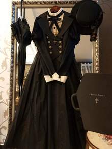 Luxurious Clear Series Set Japanese Style Mass-Produced Elegant Girly Long Sleeve Jacket + Dress Autumn Two-Piece Set - 千金感清楚外套+洋裝 套裝 - 查看 4