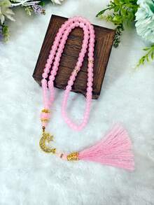 1条99颗玻璃仿珍珠流苏念珠手链，中东时尚挂饰，适合日常祈祷、宗教节日、休闲佩戴 - 多色1 - 查看 8