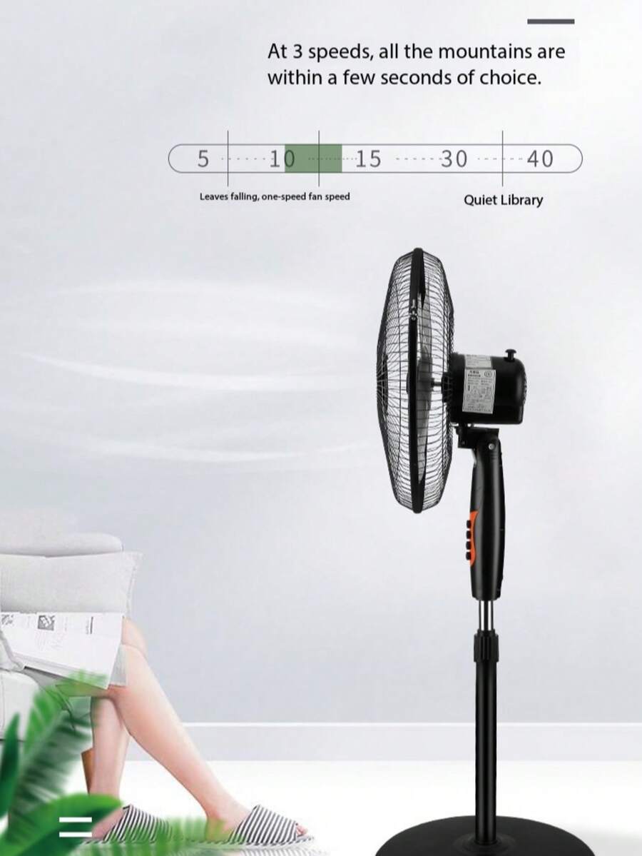 2 ventiladores domésticos de 16 pulgadas, oscilantes, adecuados para el dormitorio, de pie, con control remoto, silenciosos y de alta potencia