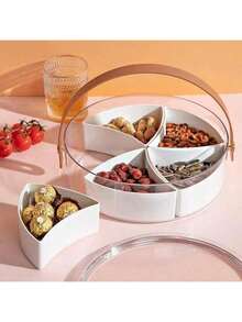 Transparent Portable Simple Dried Fruit Box With Lid Compartmentalized Sealed - A - 查看 1