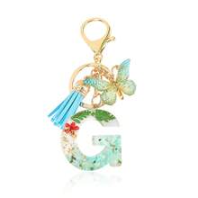 1pc Handmade Crystal Resin Butterfly & Letter Keychain, Tassel Keyring, Small Gift For Wedding, Birthday, Baby Shower, Travel Souvenir, Graduation, Housewarming, Party (5 Styles Available) - Multicolor - View 54
