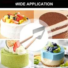 1件装蛋糕切片器、蛋糕架、蛋糕切割器、蛋糕烘焙工具、现代简约食品架、酒店工艺品、房车厨房工具、三角形蛋糕转移烘焙工具 - 彩色 - 查看 10