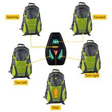 1 pieza Mochila con señal de giro LED de 18L con control remoto inalámbrico, apta para ciclismo, running, skateboarding - Verde - Ver 5