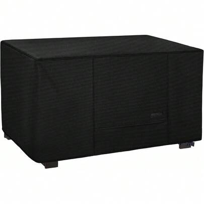 NettyPro Fire Pit Cover Rectangular Waterproof Outdoor Firepit Cover For Gas Propane Fire Pit Table Rectangle 52 X 34 X 24 Inch Black