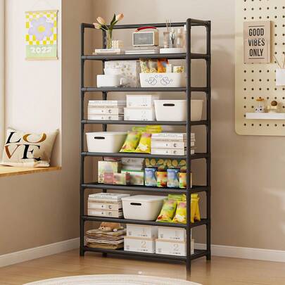 3-7 Tier Storage Rack - Home Bookshelf, Floor-Standing Multi-Layer Children's Simple Bookcase, Multi-Function Kitchen Utensil Storage Rack, Living Room Storage Rack, Multi-Layer Storage Rack, Home Storage Rack, Bedroom Floor Display Rack, Simple And Durable Snack And Miscellaneous Rack