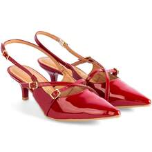 Vizzano Women's Slingback Pump With Low Heel And Buckles - 櫻桃清漆 - 查看 4