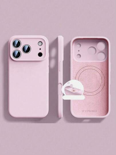 Luxury Liquid Silicone Magnetic Wireless Charging Phone Case Compatible With IPhone 17 Pro Max, 17 Pro, 17 Air, 17, 16 Plus, 15, 14, 13, 12 Pro Max, 11, Smooth Touch