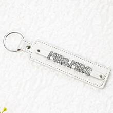Custom Rhinestone Name Keychain, Personalized Leather Car Accessory, Letter Keychain, Backpack Charm - Multicolor - View 25