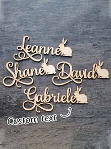 Customized Easter Bunny Acrylic Gift Basket With Initial Label, Easter Gift, Holiday Gift, Birthday Gift, Easter Ornament, New Year Gift - Multicolor - View 5