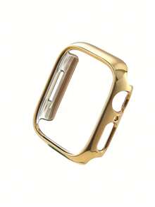 1pc Watch Case, 2026 New Global Product Watch Protective Shell, Made Of PC Hard Material And Electroplated Golden Hollow Frame, Hard Material Electroplated Gold Hollow Frame Protective Frame Compatible With Apple Watch Watch Ultra 3 2 1 S11 S10 SE S9 S8 S7 S6 S5 S4 S3 S2 S1 Series For Girls Boy And Girl, 38MM/40MM/41mm42MM/44MM/45MM/46MM/49mm SmartWatch Protective Cover Compatible With Series 11/10/9/8/7/6/5/4/3/2/1E Ultra/Ultra 2/3/SE - Gold - View 7