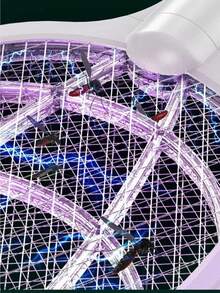 OBOVAY Matamoscas eléctrico recargable de 300mAh, mata mosquitos 2 en 1 con lámpara USB, control de plagas - Color aleatorio - Ver 3