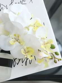 1PC Film-Texture Artificial Phalaenopsis Orchid, Home Living Room Dining Table Floral Decor Party Ornament Fake Orchid - Multicolor - View 21