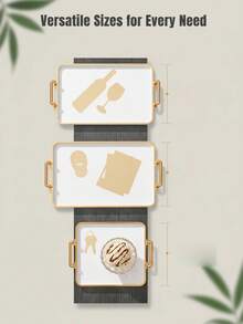 1pc Plastic Cosmetic Display Tray, Casual Home Organizer - Lipstick & Eyeshadow Palette Holder, Bathroom Storage Tray, Perfume Organizer,Makeup Bag,Travel Essential - White - View 9