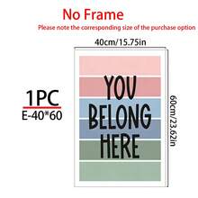 1/6张励志教室海报，鼓舞人心的教室装饰，你可以做到困难的事情（可打印），奇迹发生在这里（可打印），你属于这里（可打印），帆布艺术墙贴，房间海报，家居装饰，房间装饰用品，卧室，客厅装饰，可选画框 - 彩色 - 查看 27