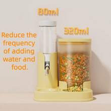 New Hamster Feeder & Water Bottle 2-In-1 Automatic Drinking Water Bowl & Food Dispenser For Guinea Pigs - 500ml - View 5