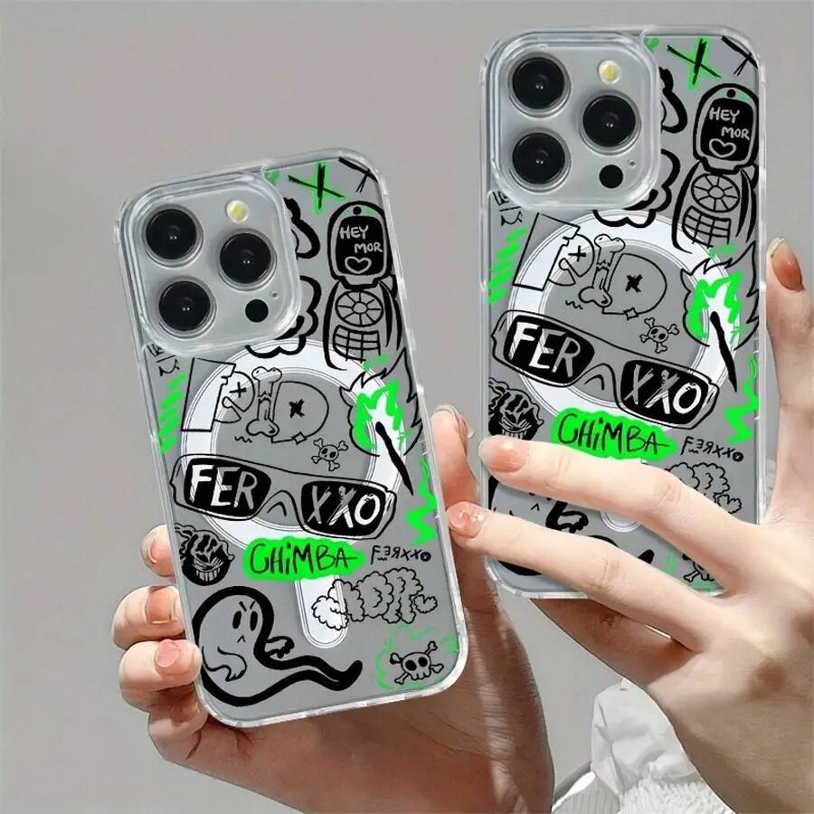 Este es un estuche de teléfono transparente de acrílico de moda y elegante diseñado para el 16 Pro Max y compatible con los modelos 15, 14 Plus, 13, 12 y 11 Pro.Cuenta con compatibilidad magnética con Magsafe y ofrece protección resistente a los terremotos, lo que lo convierte en una opción híbrida clásica. - Color 1 - Ver 1