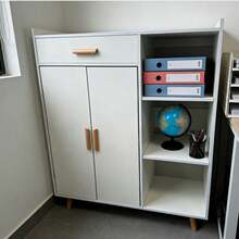 Modern Wooden Wardrobe Organizer Shelf For Home - 彩色 - 查看 11