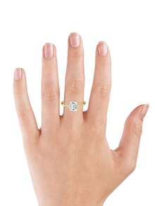 Elegant & Unique 925 Sterling Silver Emerald Cut Cubic Zirconia Twisted Band Ring, Exclusive For Women - Ring - View 3