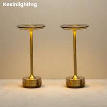 Kexinlighting 1 pieza Lámpara de escritorio inalámbrica y táctil minimalista moderna, lámpara de diseño decorativo, lámpara de regulación infinita, lámpara de protección ocular LED, lámpara de carga USB con batería de gran capacidad, lámpara para sala de lectura/dormitorio/sala de estar/comedor, lámpara de escritorio para hotel y bar, lámpara para camping al aire libre, regalo de cumpleaños y festivo, decoración de iluminación ambiental - Tres colores de luz - Ver 15