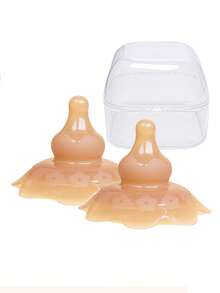 KUNT 1个硅胶哺乳护乳罩，直径28毫米，柔软硅胶乳头保护器，用于母乳喂养，防止咬乳头和乳头内陷 - 棕色 奈米銀抗菌 - 查看 8