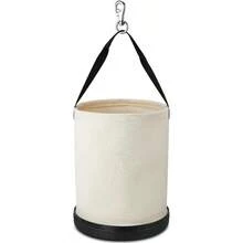 Paquete de 1 cubeta de herramientas de lona multiusos de 15 x 12 pulgadas organizador de herramientas de camión con gancho de metal inferior de plástico para accesorios de trabajo de - Turquesa - Ver 1