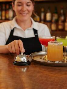 1 Metal Manual Bell, School Game Bell, Coffee Shop, Restaurant Call Bell, Office Desk Call Bell - Multicolor - View 2