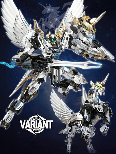 703pcs Transforming Building Blocks Model, Transforming Robot Building Blocks Set, Flying War Horse Collectible Memorabilia, Living Room Decor, Orc Assembly Building Blocks Toy, Best Holiday Gift