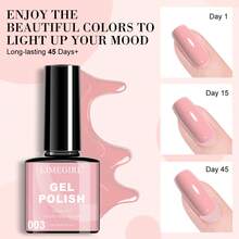 LIMEGIRL 6色柔和玫瑰闪粉凝胶指甲油套装，包含底油和亮油，可卸除UV凝胶指甲油，全尺寸冬季美甲沙龙设计DIY套装，2026新年和情人节礼物，适合女性和女孩