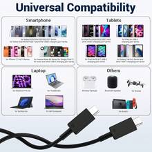 45W USB Type-C Cable, 5A Fast Charging Dual USB-C Data Cable, Compatible With Galaxy S25 Ultra/S25/S25+, S24 Ultra/S24/S24+, S23 Ultra/S23/S23+, S22 Ultra/S22/S22+, S21 Ultra, Note 20/Note 10, Z Fold 3 Fast Data Cable