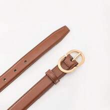 Women's PU Leather Belt, Solid Color Waist Belt With Buckle, Suitable For Jeans, Pants, Dresses, Minimalist, Casual, Versatile - Multicolor - View 5