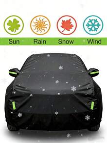 通用汽车罩 - 防雪、防紫外线、防雨、防尘、防高温，采用 PEVA 材质，8 种尺寸可选，四季通用，防尘，黑色外观，汽车配件，汽车罩 | 时尚汽车罩